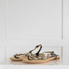 Chanel Interlocking CC Logo Leather T-Strap Sandals