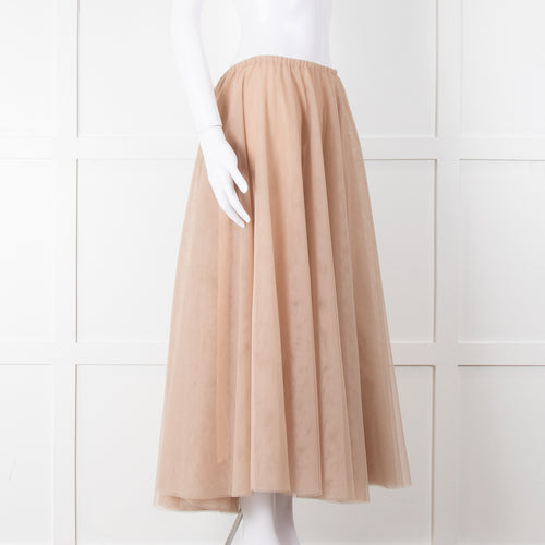 Raey Nude Net Tulle Full Circle Maxi Skirt