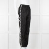Off-White Black Nylon Joggers With Silver Lurex Arrows