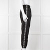 Off-White Black Nylon Joggers With Silver Lurex Arrows