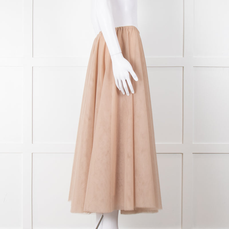 Raey Nude Net Tulle Full Circle Maxi Skirt