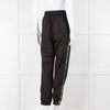 Off-White Black Nylon Joggers With Silver Lurex Arrows
