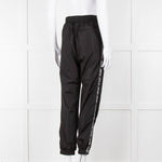 Off-White Black Nylon Joggers With Silver Lurex Arrows