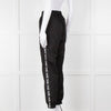 Off-White Black Nylon Joggers With Silver Lurex Arrows