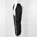 Off-White Black Nylon Joggers With Silver Lurex Arrows