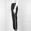 Off-White Black Nylon Joggers With Silver Lurex Arrows