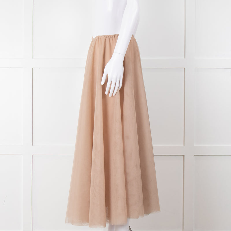 Raey Nude Net Tulle Full Circle Maxi Skirt