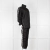 Off-White Black Nylon Joggers With Silver Lurex Arrows