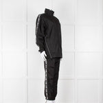 Off-White Black Nylon Joggers With Silver Lurex Arrows