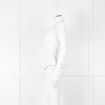 Zimmermann White Halter Neck Lace Cotton Top
