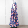 Neve & Noor Blue Pink Green Floral Print Maxi Skirt