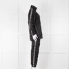 Off-White Black Nylon Jacket With Silver Lurex Arrows