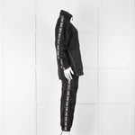 Off-White Black Nylon Jacket With Silver Lurex Arrows