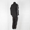 Off-White Black Nylon Joggers With Silver Lurex Arrows