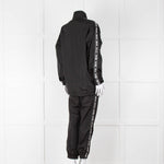 Off-White Black Nylon Joggers With Silver Lurex Arrows
