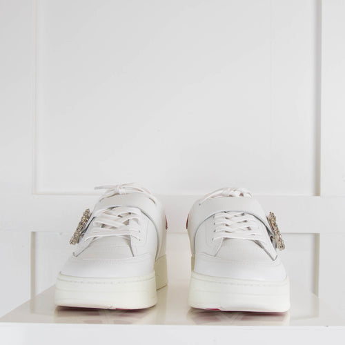 Jimmy Choo Osaka Red Detail Jewelled Trainers