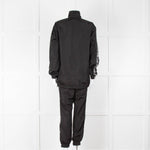 Off-White Black Nylon Jacket With Silver Lurex Arrows