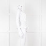 Zimmermann White Halter Neck Lace Cotton Top