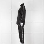 Off-White Black Nylon Joggers With Silver Lurex Arrows