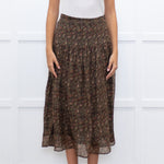 Really Wild Khaki Small Floral Print Skirt