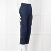 Bimba Y Lola Navy High Waisted Wide Leg Jeans