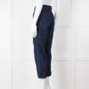 Bimba Y Lola Navy High Waisted Wide Leg Jeans