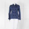 Burberry Navy Double Breasted Trench Short Jacket
