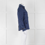 Burberry Navy Double Breasted Trench Short Jacket