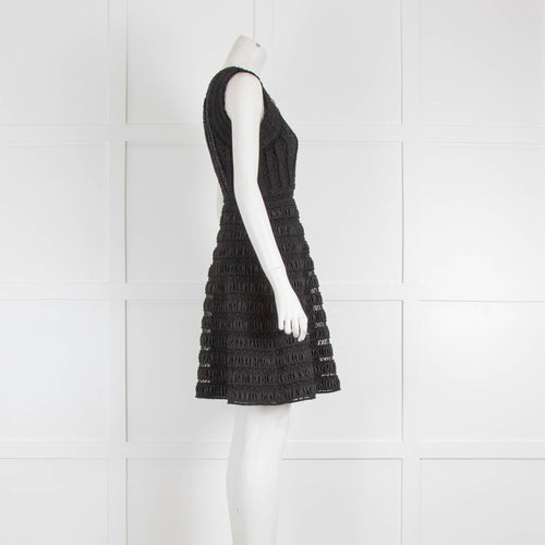 Diane Von Furstenberg Black Shirred Mini