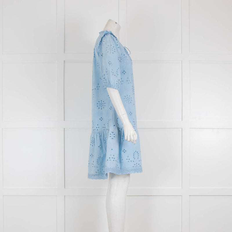 Moliin Copenhagen Blue Broderie Anglaise Dress
