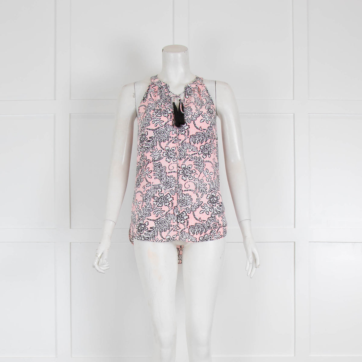 Cooper & Ella Pink, Black and White Sleeveless top