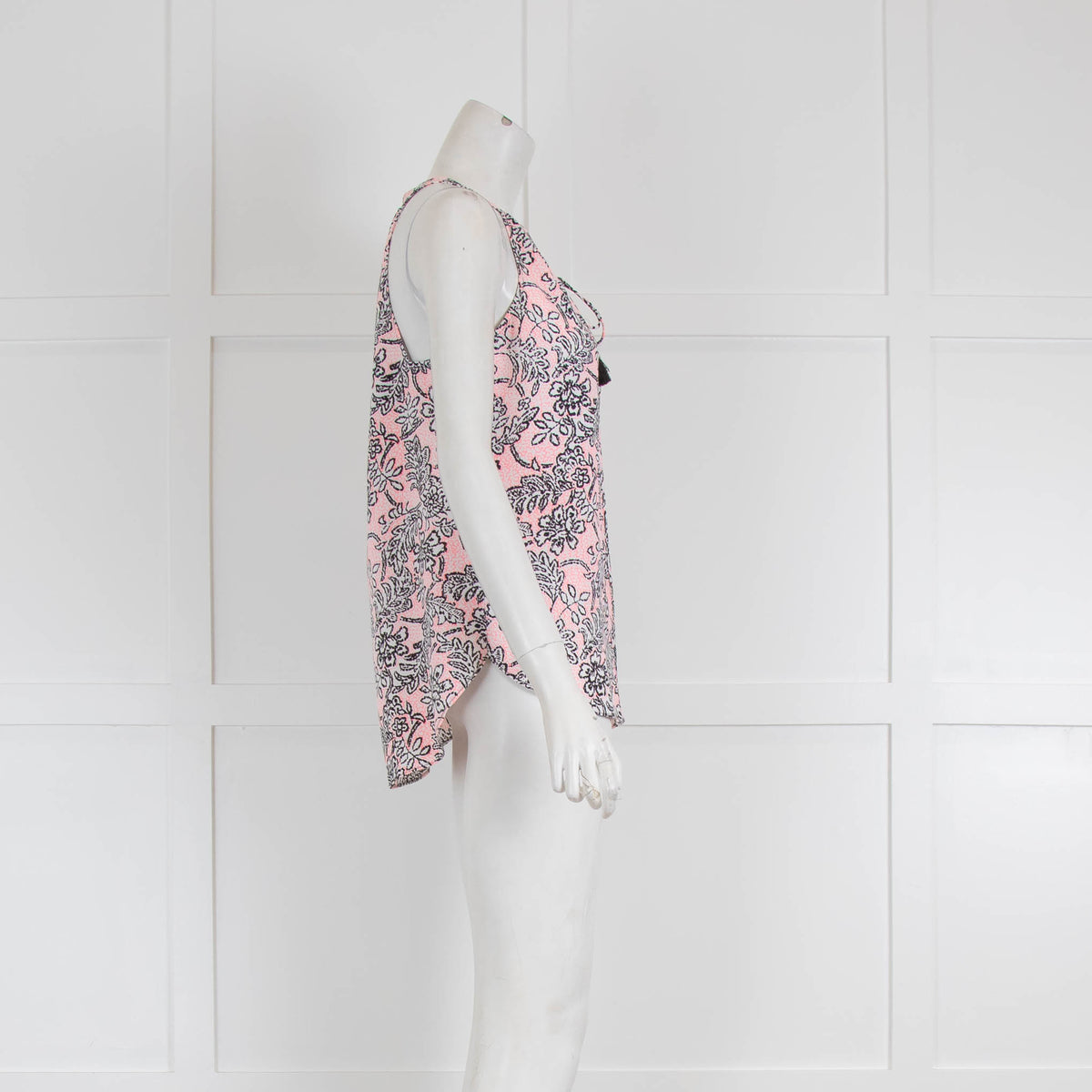 Cooper & Ella Pink, Black and White Sleeveless top