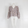 Idano Multicolour Floral and Frill Blouse