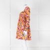 Zimmermann Cotton Orange, Pink and Purple Floral 'Violet' Twist Front Mini Dress