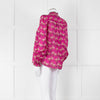ME + EM Hot Pink Floral Frill Trim Blouse