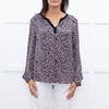 Dea Kudibal Dark Grey and Pink Leopard Silk Shirt