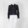Claudie Pierlot Navy White Check Zip Up Jacket