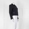 Claudie Pierlot Navy White Check Zip Up Jacket