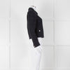 Claudie Pierlot Navy White Check Zip Up Jacket