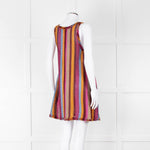 Missoni Pink, Orange, Blue and Burgundy Sleeveless Mini Dress