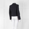 Claudie Pierlot Navy White Check Zip Up Jacket