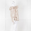 Anne Fontaine Beige Flower Sleeve Detail Top