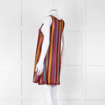 Missoni Pink, Orange, Blue and Burgundy Sleeveless Mini Dress