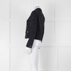 Claudie Pierlot Navy White Check Zip Up Jacket