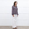 Dea Kudibal Dark Grey and Pink Leopard Silk Shirt