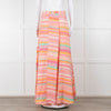 Emporio Sirenuse Orange, Pink and Green Stripe Maxi Skirt