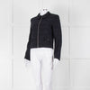 Claudie Pierlot Navy White Check Zip Up Jacket