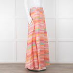 Emporio Sirenuse Orange, Pink and Green Stripe Maxi Skirt