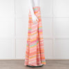 Emporio Sirenuse Orange, Pink and Green Stripe Maxi Skirt