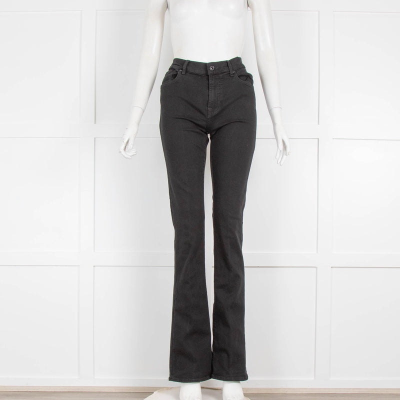 7 For All Mankind Black Flared Jeans